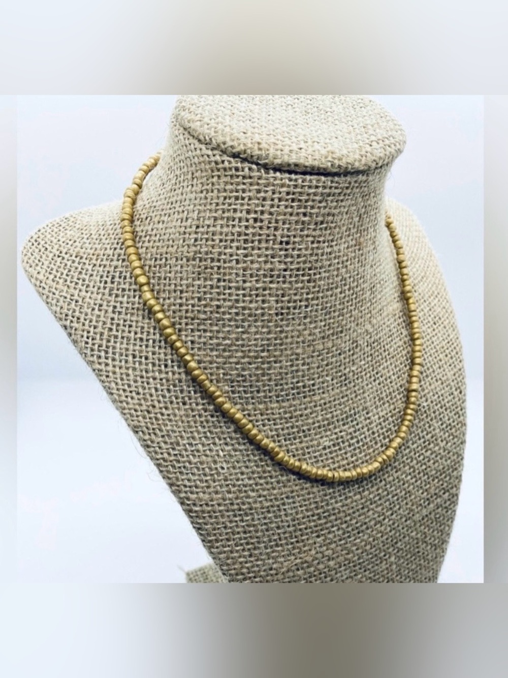 Gold Beaded Necklace Boho Fall Festival Eclectic Southwestern Coastal Cowgirl